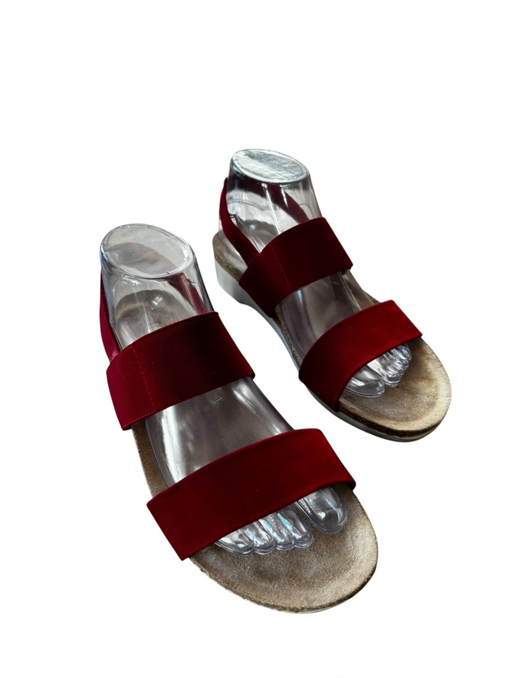 Women’s Munro Size 8.5 WIDE Pisces Red Stretch Slingback Sandals